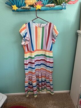 Colorful striped dress
